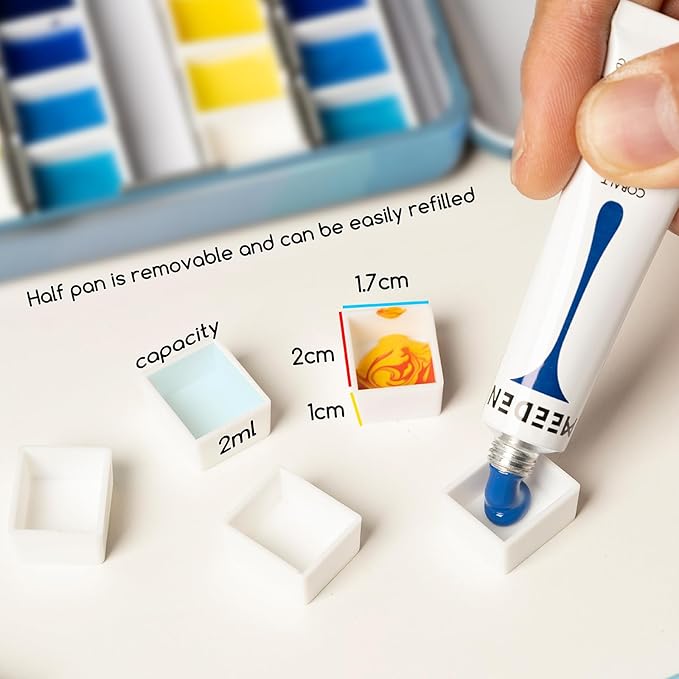 MEEDEN Empty Watercolor Paint Palette: Travel Water Color Palette Tin - Image 4