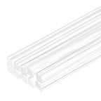 MECCANIXITY 10pcs Acrylic Square Rods 1/8" x 10" Clear Acrylic Dowel Rods by MECCANIXITY