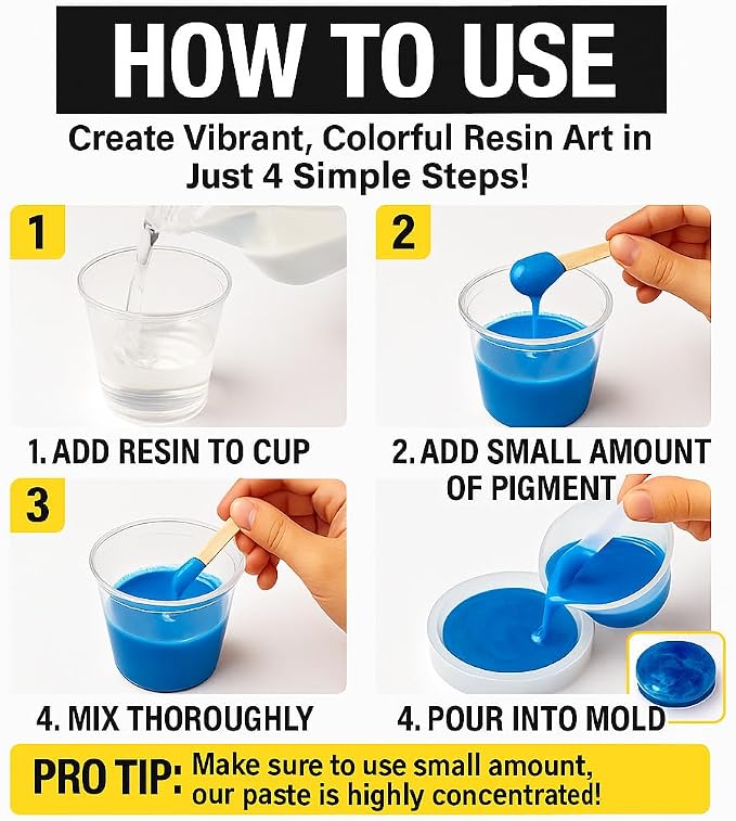 24 Colors Epoxy Resin Pigment Paste Set – High Concentration Creamy Opaque - Image 3