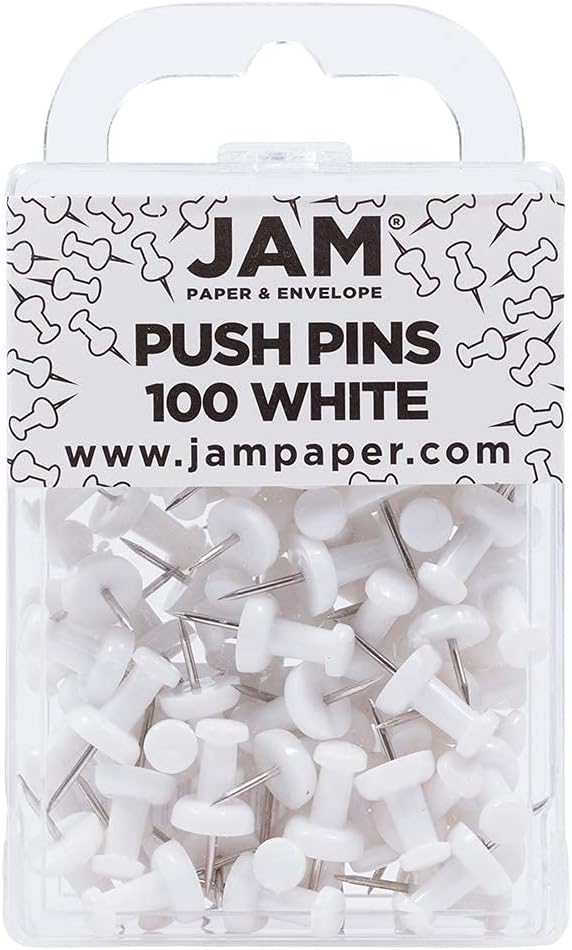JAM PAPER Colorful Push Pins by JAMPaper