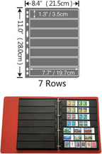 MUDOR 20 Sheets Stamp Pages for Collection Album Binder Book, 7 Pocket | 280 - Image 6