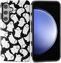 Case for Samsung Galaxy S24 FE Case, Halloween Ghosts Bats Design Hybrid Dual by Kapadiy