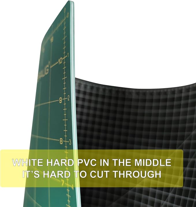 NEWBRAUG 12'' × 18'' Durable Self Healing Cutting Mat, Double Sided 5-Ply PVC - Image 4