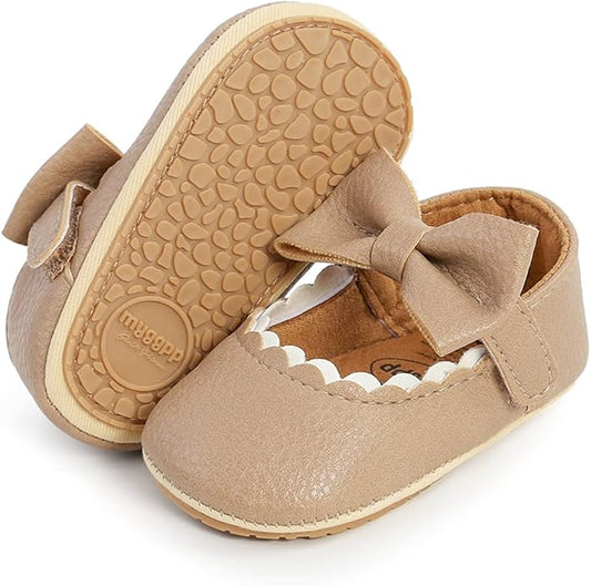 COSANKIM Baby Girls Mary Jane Flats Shoes Anti-Slip Rubber Sole Infant Toddler Princess Wedding Dress Shoes
