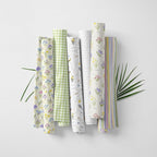 Patchwork Fabric Panel 100x155 cm, 100% Cotton Satin, 6 Coordinated Spring - Image 3