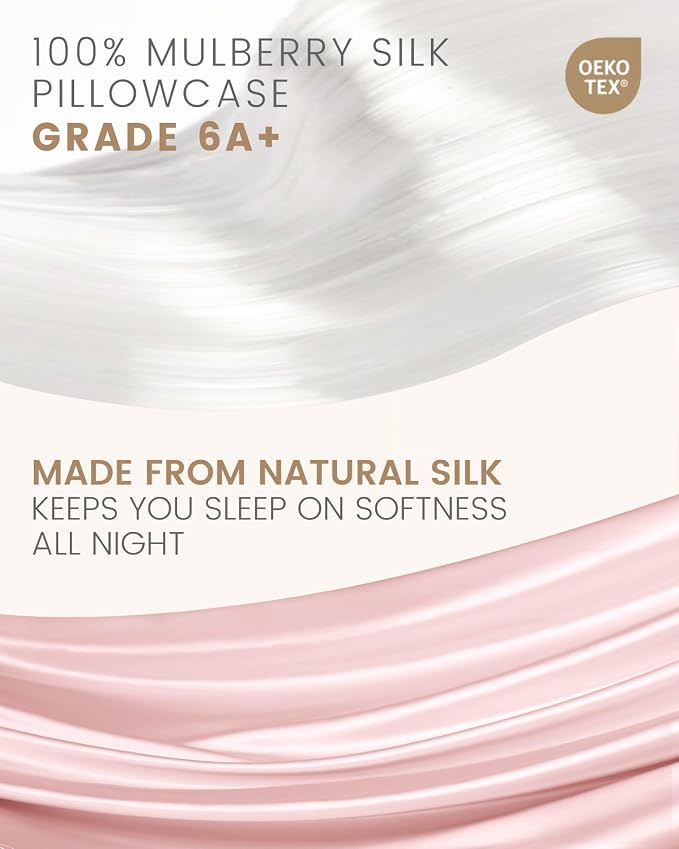 THXSILK Set of 2 100% Mulberry Silk Pillowcase - Image 2