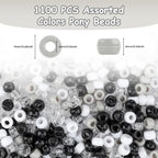 Pony Beads Bulk 1100 Pcs, Beads Jewelry Making, Beads Bracelets Making - Image 2