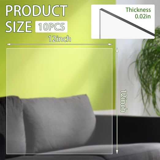 TKOnline 10 PCS Plexiglass Sheets, Invitations, Poster Frames Plastic Board - Image 2