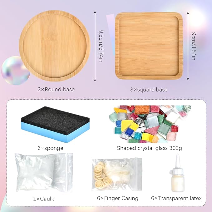 FOCCTS 6 Sets DIY Mosaic Coaster Kit - Image 2