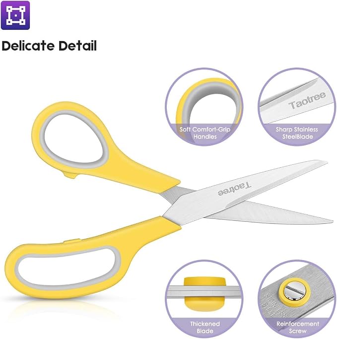 Scissors Bulk Set of 24-Pack, Taotree 8"Scissors All Purpose Heavy Duty | Sharp - Image 4