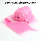 Shaggy Plush Faux Fur Fabric Precut Strips Candy Pink Fur Fluffy Fuzzy Craft Fur - Image 2