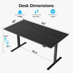 Agilestic Electric Standing Desk, 63 x 28 Inches Height Adjustable Desk - Image 8