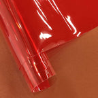 HYANG Red Transparent PVC Super Clear Holographic Vinyl Faux Leather Sheets 1 - Image 3