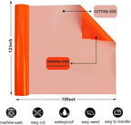 FUNKAKA Fluorescent Orange-Red HTV Heat Transfer Vinyl Rolls - Image 3