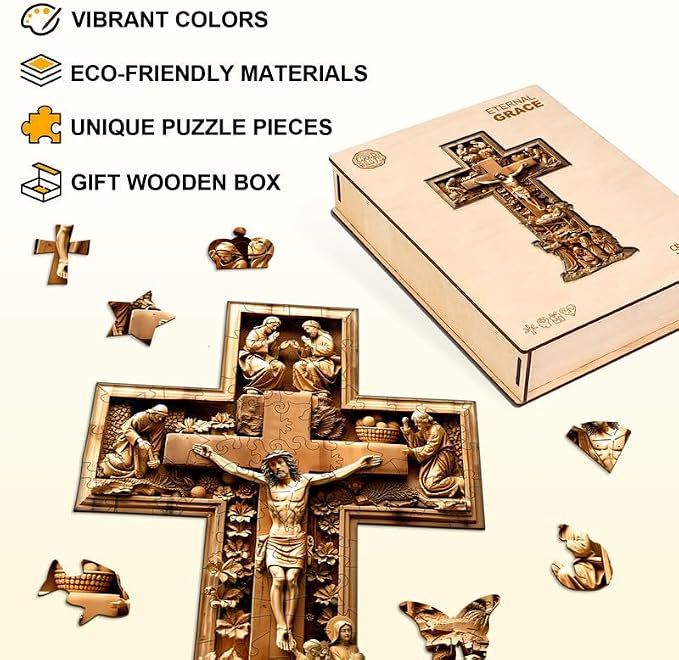 Jigfoxy Wooden Puzzles for Adults, Eternal Grace Wood Puzzles Adult, Unique - Image 5