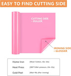 HTVVETUR Pink HTV Iron on Vinyl 12Inch by 35ft Heat Transfer Vinyl - Image 2