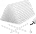 KISEER 100 Pack Clear 0.43 x 8 Inch Full Size Hot Glue Sticks Universal Fit by KISEER