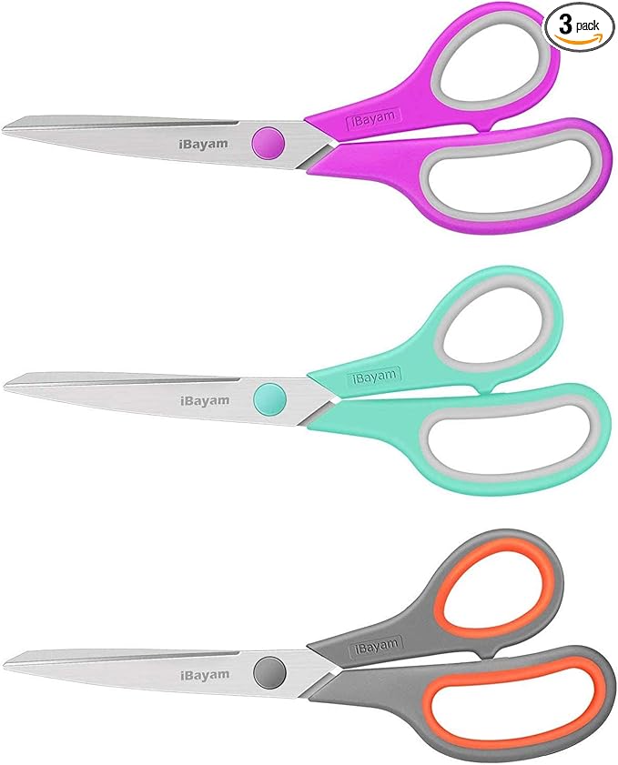 iBayam 8" Heavy Duty Scissors All Purpose by iBayamDirect
