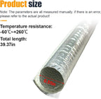 13mm - 1/2" Self Closed Aluminized Heat Shield Sleeve - 39" High Temp Heat - Image 2