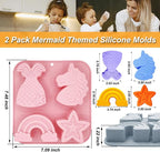 2 Pack Unicorn Molds Silicone 4 Cavity 3D Big Cartoon Themed Baking Mould Tray - Image 2