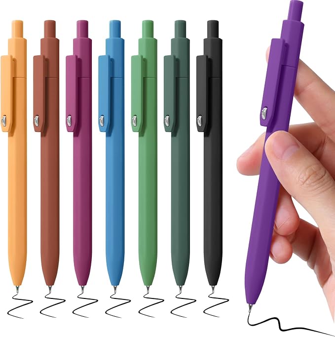 Piochoo Gel Pens, 8 Pack Fine Point Black Ink Smooth Writing Ink Pen, by Piochoo