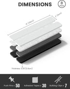 Fluxynara Cork Board Alternative Felt Strip Board 8-Pack 13"x2", Office Pin - Image 2