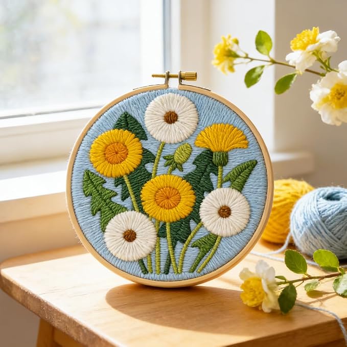 INFUNLY Dandelion Daisy Punch Needle Kit - Image 6