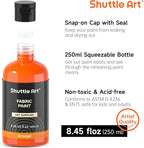 Shuttle Art 18 Colors Fabric Paint, 250ml/8.45oz, Permanent Soft Fabric Paint - Image 3