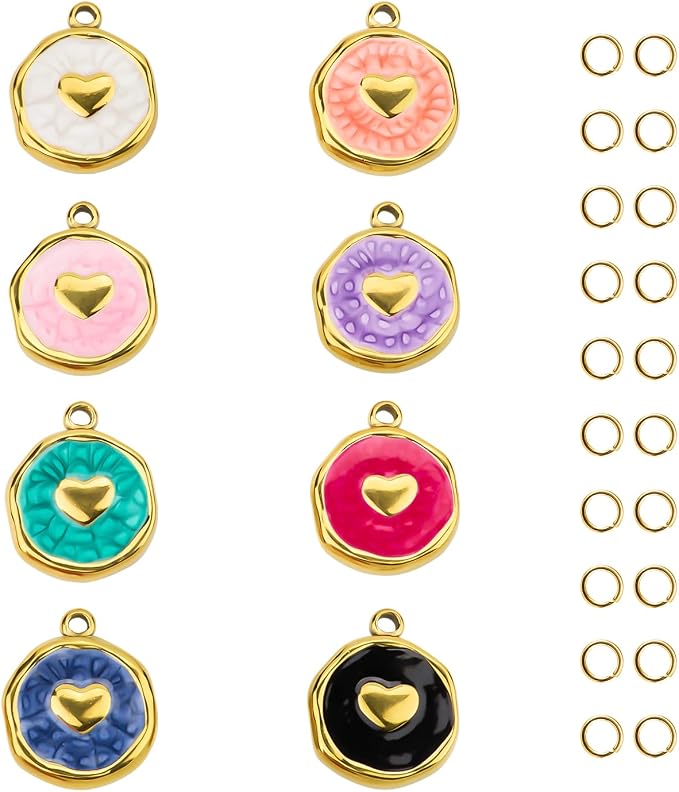 UMAOKANG 8pcs Assorted Colorful Enamel Charm by UMAOKANG