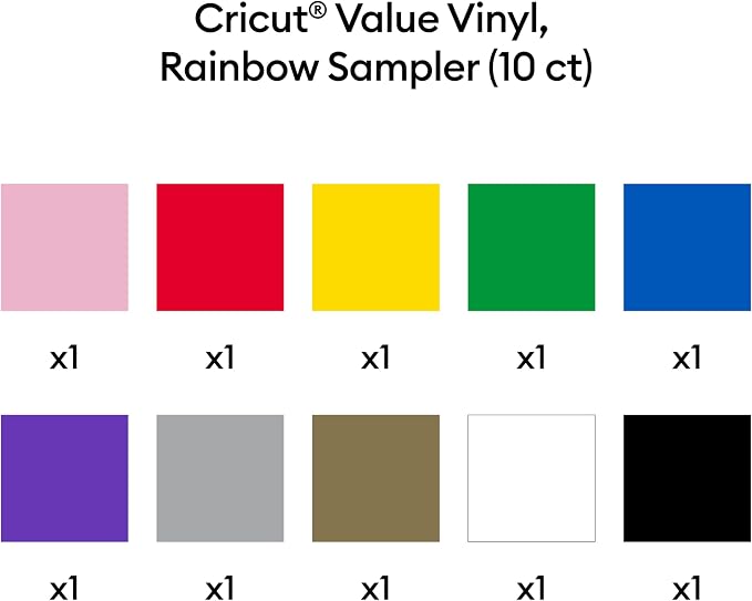 Cricut Value Permanent Vinyl - 10ft Rainbow Sampler - Image 2