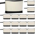 Silkfly 15 Pcs Cotton Canvas Makeup Bags Cosmetic Zipper Bags 10.2 x 5.5 x 2'' by Silkfly