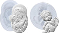 Art Molds for Polyclay Air Dry Clay Plaster, Carved Holy Family Mother and by FUNSHOWCASE