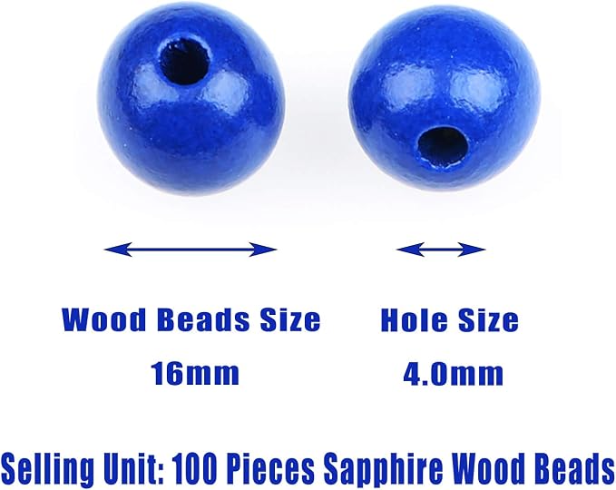 AD Beads Large Hole Wood Spacer Wooden Jewelry Making Bracelet Necklace - Image 2
