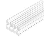 MECCANIXITY 8pcs Acrylic Square Rods 1/2" x 12" Clear Acrylic Dowel Rods Sticks by MECCANIXITY
