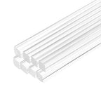 MECCANIXITY 8pcs Acrylic Square Rods 3/8" x 12" Clear Acrylic Dowel Rods Sticks by MECCANIXITY