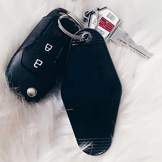 40pcs Blank Hotel Keychains Bulk Vintage Motel Keychain Vinyl Keychains Car - Image 6