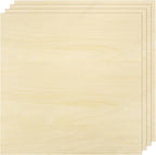 MECCANIXITY 4pcs Basswood Sheet 12" x 12" x 1/16" Thin Unfinished Wood Plywood by MECCANIXITY