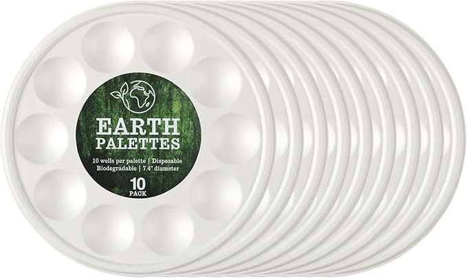 Creative Mark 50 Pack Disposable Paint Palette, 7-3/8" Diameter by CreativeMark