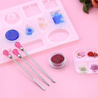 MSDADA 11 Pcs Silicone Resin Mold Tools Set Stirring Needle Spoon Tool Tweezers - Image 9