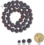 36pcs Natural Matte Red Flower Gemstone Beads，10mm Frosted Round Loose Stone - Image 2