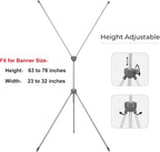 YDisplay X Banner Stand Adjustable Fit Banner Size from 23"X63" to 32"X78" - Image 2