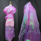 3.3 Yard Magic Rose Purple Organza Fabric - Image 6