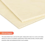 MECCANIXITY 3pcs Basswood Sheets 12 x 8 x 1/16 Inch Unfinished Wood Boards - Image 4