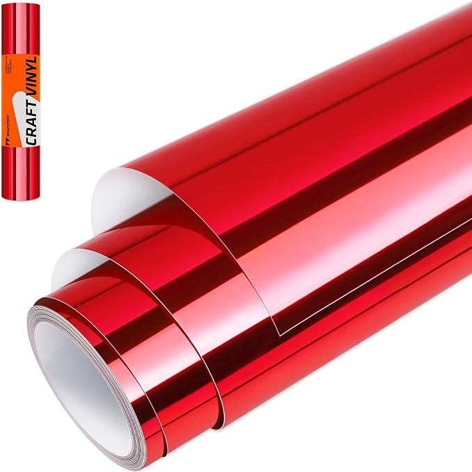 WRAPXPERT Chrome Red Vinyl, No Bubble Mirror, by WRAPXPERT