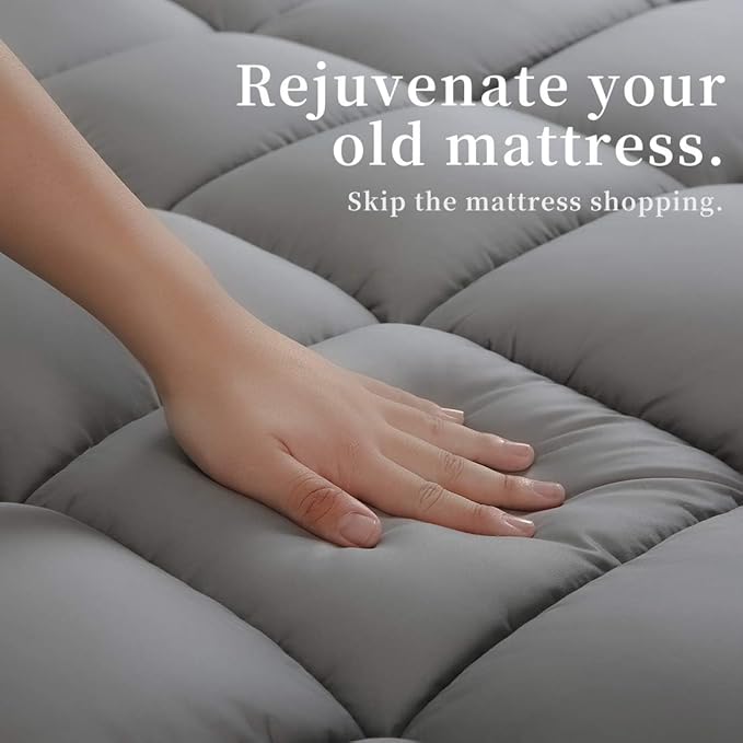 COONP Twin XL Mattress Topper, Extra Thick Pillowtop, Cooling Plush Mattress - Image 5