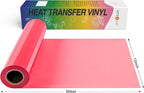 HTVRONT Red HTV Heat Transfer Vinyl, Coral Red, Iron On Vinyl, All Cutting - Image 6