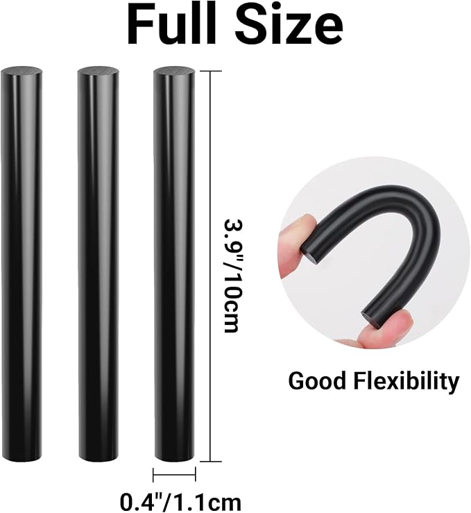 ENPOINT Black Hot Glue Sticks Full Size, Fabric Adhesive Glue Sticks - Image 2