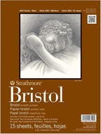 Strathmore 400 Series Bristol Paper Pad, Tape Bound, 9x12 inches, 15 Sheets by StrathmorePaper
