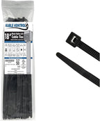 Kable Kontrol Heavy Duty Cable Zip Ties 50 Pcs 18 Inch Black, 120 Lbs Tensile by KABLEKONTROL%C2%AE