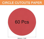 MECCANIXITY 60 PCS Red Circle Cutouts Paper, 8 Inch Round Cutouts 200gsm/75lb - Image 2